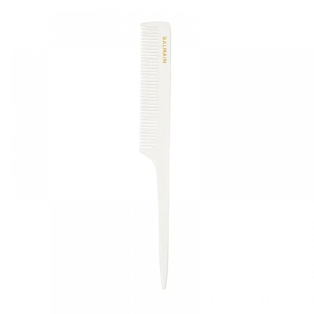 Гребінець з довгою ручкою чорний та білий Balmain Tail Comb Black and White 1 шт — фото №2