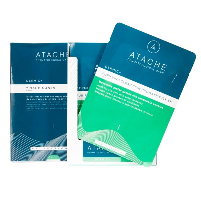 Очищуюча маска для шкіри обличчя схильної до акне Purifying Clear Skin Promask Oily SK Atache 1 шт — фото №1