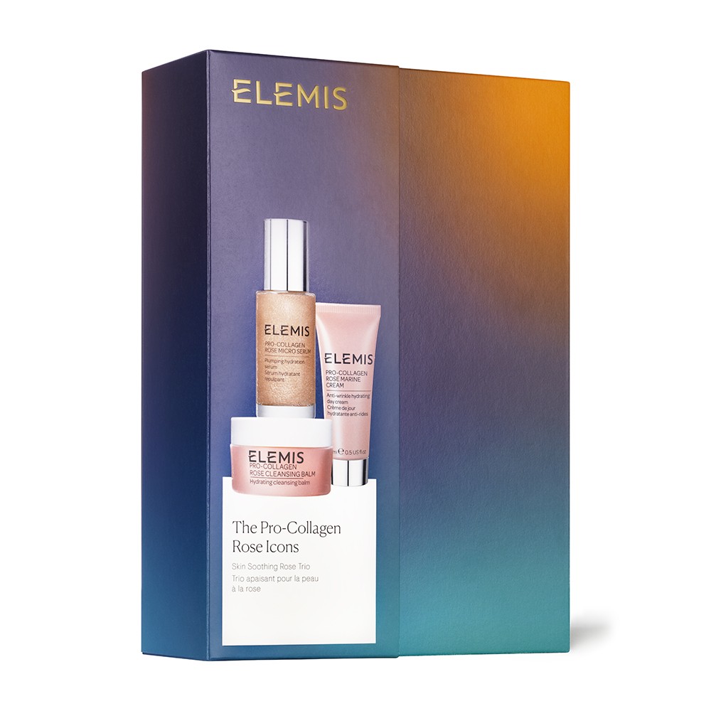 Подарункове легендарне тріо для обличчя Про-Колаген Троянда Elemis Kit: The Pro-Collagen Rose Icons 20 г + 15 мл + 30 мл — фото №5