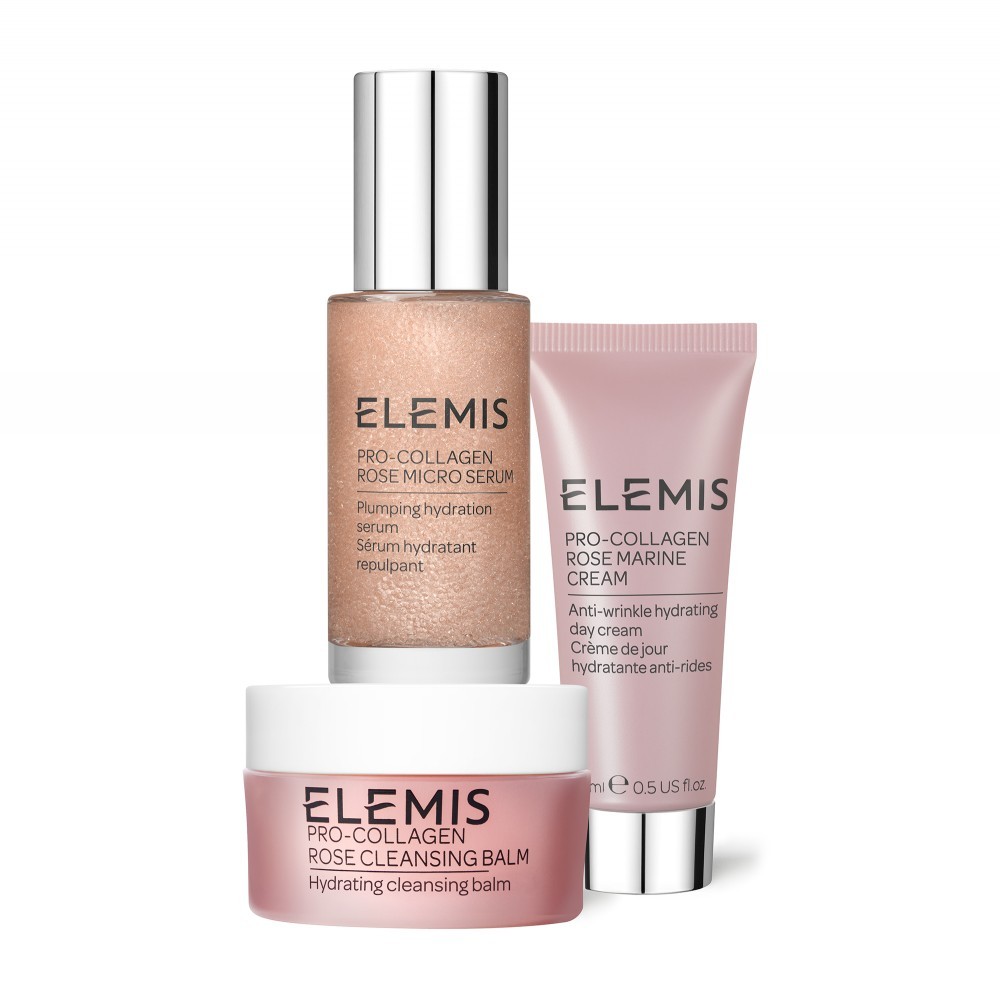 Подарункове легендарне тріо для обличчя Про-Колаген Троянда Elemis Kit: The Pro-Collagen Rose Icons 20 г + 15 мл + 30 мл — фото №4