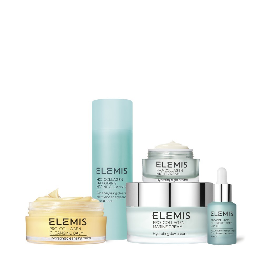 Набор Про-Коллаген Роскошный Ежедневный уход для лица Elemis Kit: The Ultimate Pro-Collagen 100 г + 100 мл + 30 мл + 150 мл + 15 мл — фото №2