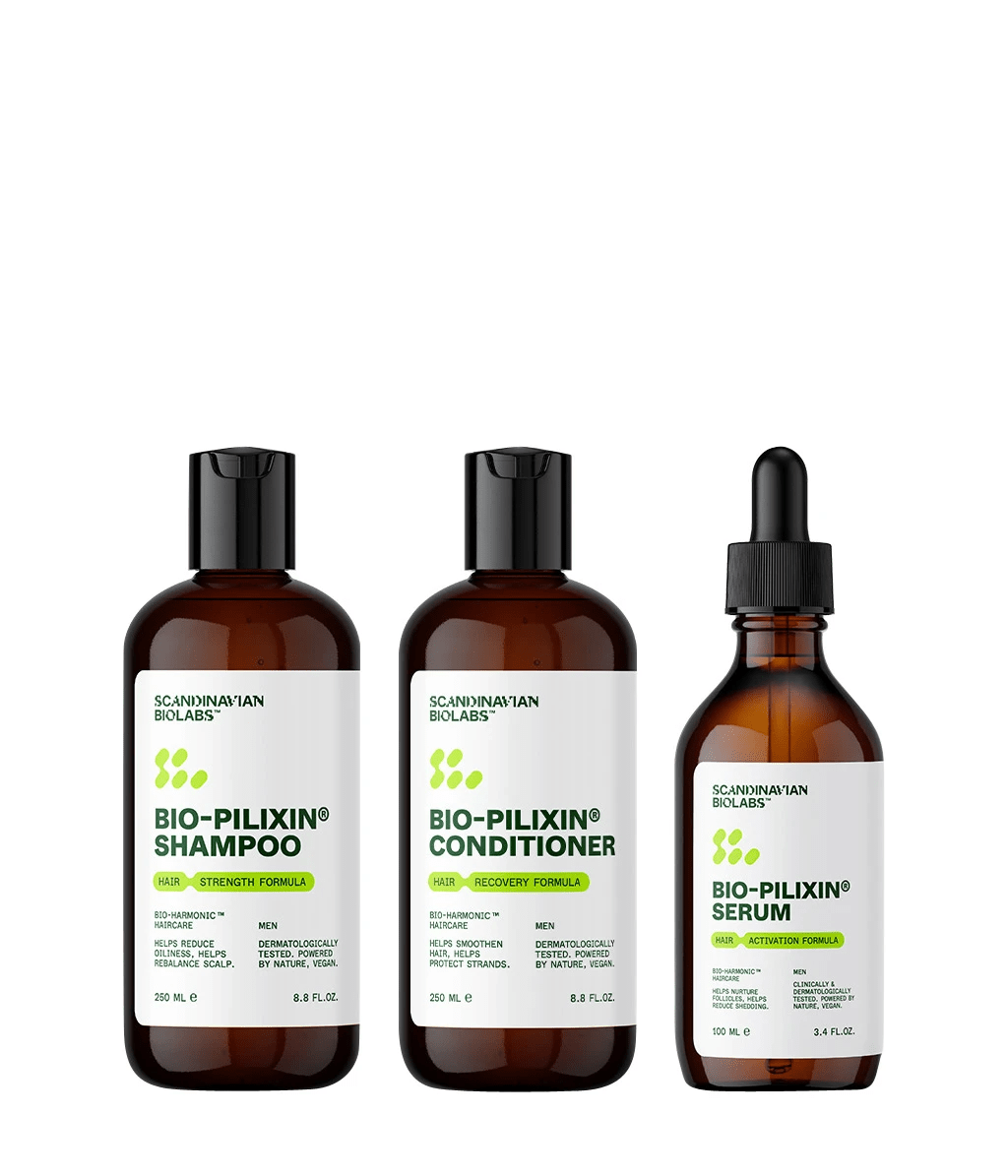 Набор для роста мужских волос Hair Growth Routine for Men Scandinavian Biolabs 250 мл + 250 мл + 100 мл — фото №1