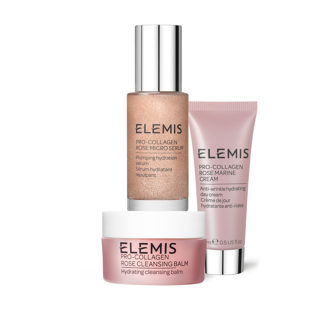 Трио фаворитов для наполнения и увлажнения кожи с Розой Elemis Kit: All About Rose Discovery 20 г + 15 мл + 30 мл — фото №2