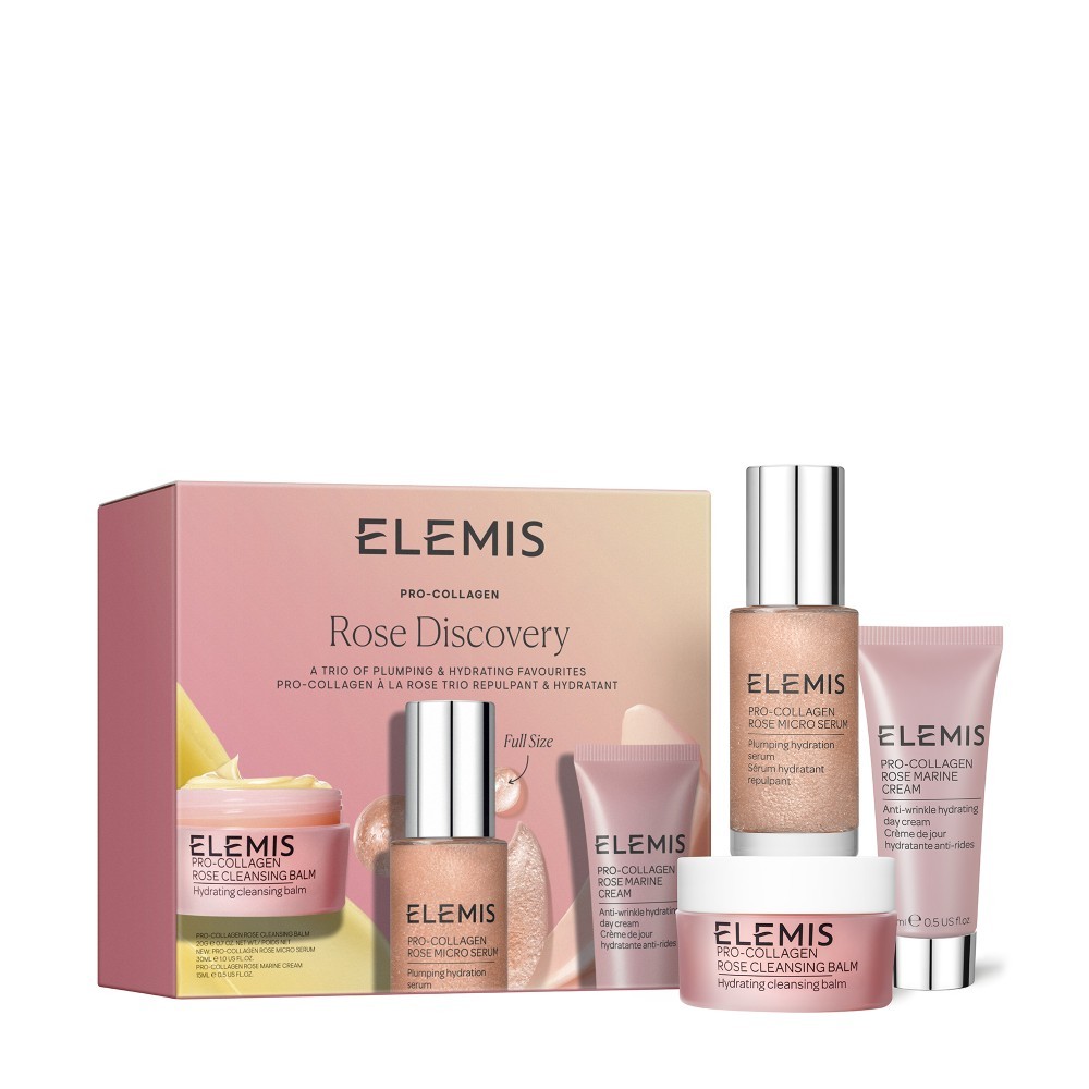 Трио фаворитов для наполнения и увлажнения кожи с Розой Elemis Kit: All About Rose Discovery 20 г + 15 мл + 30 мл — фото №1