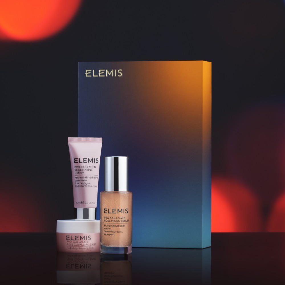 Подарункове легендарне тріо для обличчя Про-Колаген Троянда Elemis Kit: The Pro-Collagen Rose Icons 20 г + 15 мл + 30 мл — фото №3