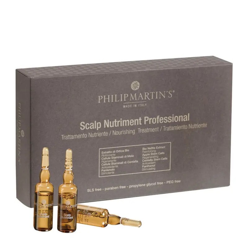 Лосьйон для шкіри голови проти випадіння волосся Scalp Nutriment Professional Philip Martin’s 1 уп (12 ампул) — фото №1